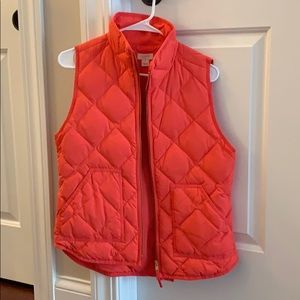 J.Crew Coral Quilted Excursion Vest
